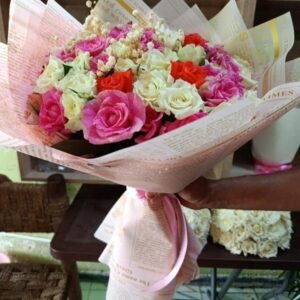Bouquet Éclat de Joie Rose & Corail
