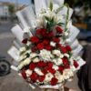 Bouquet Éventail Royal Roses & Lys Bicolores