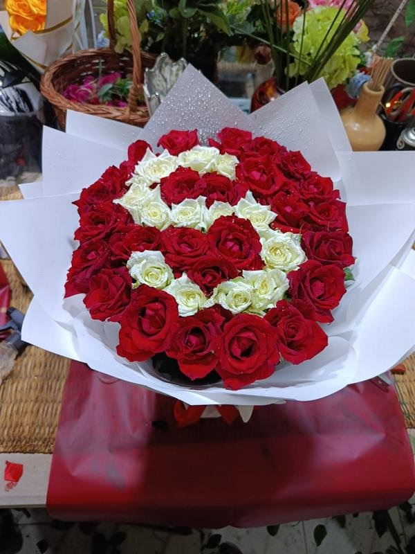 Bouquet Monogramme Initiales Personnalisées
